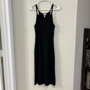 Leith Black Sleeveless Midi Dress